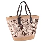 Lois - Korbtaschen Damen, Strohtaschen Damen, Strandtasche Stroh, Korbtasche Geflochten, Strandtasche Geflochten - Stilvoller Begleiter für den Sommer, Natur