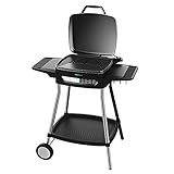 Cecotec Elektrischer Grill Perfect Country 2000 EasyMove. 2000 W, Mix- und Antihaft-Oberfläche, klappbarer Deckel, einstellbares Thermostat, Fettauffangschale, Stahlbeine und Räder