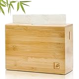 Bamboovia Tischspender aus Bambus für H2 Papierhandtücher | Papierhandtuchspender Handtuchspender Papierspender Papiertuchspender für alle H2 Falthandtücher zur Einzelblattentnahme (Natur)