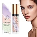 Primer Makeup, 3 In 1 Gesicht Primer Vor Dem Makeup, Hellende Feuchtigkeitsseren Primer, Sonnenschutz Isolationscreme, Ein Schritt Farbiger Concealer Zum Glätten Der Haut