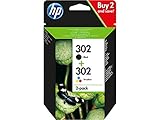 HP Deskjet 3632 Original Druckerpatronen Tinte Patrone HP302 Multipack F6U65AE Tintenpatronen Set X4D37AE 1x Black F6U66AE 1x Color F6U65AE