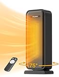 PELONIS Elektrische Heizung, 2000 W energieeffiziente, raumsparende Raumheizung, tragbare Keramik Heizlüfter, 2 Einstellungen Thermostat, 12-Stunden-Timer, Kipp- und Überhitzungsschutz, Turmheizung