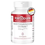 Fair & Pure Kiefernrinden Extrakt 200mg, 120 Kapseln, 95% Proanthocyanidine, veganes Nahrungsergänzungsmittel ohne Zusätze, in Deutschland hergestellt