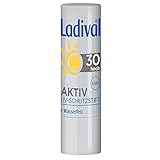 Ladival Aktiv UV-Schutzstift LSF 30 – Lippenpflege mit UV-A- und UV-B Sonnenschutz - mit pflanzlichen Ölen und Vanille-Geschmack – ohne Farb- und Konservierungsstoffe – wasserfest – 1 x 4,8 g