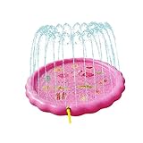 MILISTEN Wassersprühmatte für Großer Runder Spritzspielplatz für Outdoor Aktivitäten für Garten Pool und Strand Hochwertiges Sicher und Langlebig Sommerpartys