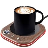 MQFORU Tassenwärmer，Kaffeewärmer für den Schreibtisch mit 3 Temperatureinstellungen，LCD Anzeige, 1-12H Automatische Abschaltung, Intelligenter Kerzenwärmer，Ideale Kaffeegeschenke Zubehör