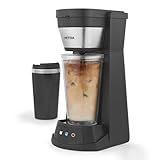 Petra Kaffeemaschine für Eiskaffee 700W, Kleine Kaffeemaschine & Espressomaschine 2in1, Pad Kaffeemaschine mit 420ml Becher & 440ml Tumbler, Kaffee & Espresso kalt aufbrühen