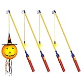 EasyAcc 4er Elektrischer Laternenstab LED DIY Aufkleber Laternenstab 40cm für St Martin Laterne Kinder Stab Laternenumzüge Halloween Zauberstäbe Party