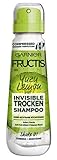 Garnier Trockenshampoo, Invisible, gegen platte, fettige Haare mit Volumen-Boost, frischer Zitrusduft, Yuzu Lemon, Fructis, 100 ml
