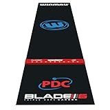 WINMAU Darts Bodenmatte - Pro Zone Precision PVC Dartmatte mit erhöhter integrierter Oche-Linie für Stahlspitzen – Bodenmattenschutz für Dartscheibe