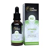 Vitamin K2 MK7- 200 µg - 1700 Tropfen = 50 ML - Premium: 99,7+% All-Trans (K2VITAL® von Kappa) - Hohe Bioverfügbarkeit - Laborgeprüft - Vegan - Hochdosiert