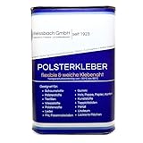 WEISSBACH Polsterkleber für Schaumstoff, Stoffe, Textil, 1000ml extra stark, schnell aushärtend, weiche & flexible Klebenaht, Kontaktkleber, Sattlerspray sprüh- und pinselbar, hohe Spannungsaufnahme