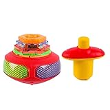 itrimaka Blinkende Musik Gyro Shining Toys | Kreisel für Kinder - Tragbares Kreiselspielzeug für den Schreibtisch, flaches Gyro-Spielzeug, Wickelspielzeug für Kinder, Lernspielzeug für Jungen, Kinder