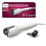 Philips automatischer Lockenstab 8000 Series, Lockenwickler/Curler mit MoistureProtect Technologie, 27 verschiedene Stylingoptionen, Weiß, Modell BHB878/00