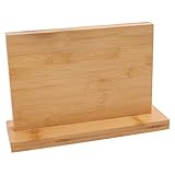 Lacers PurpleLine - Magnetischer Messerblock aus Bambus, 300x100x205mm, Antirutsch-Füße, platzsparender Messerhalter, robuste Magnetkraft, für alle Messerarten