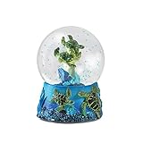 Water Globe - Meeresschildkröten von Deluxebase. Meeresschildkröten Schneekugel mit Harzfigur und geformter Basis. Tolle Wohndekoration, Ornamente und Geschenke.