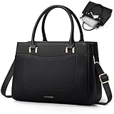 RAINSMORE Handtasche Damen Mittelgroß Tasche Damen Leder Damenhandtaschen Klein Schultertaschen Wasserdicht Umhängetasche Henkeltasche für Damen Schwarz