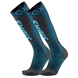 Sidas Unisex Ski Expert verstärkte bequeme hohe Hochleistungs-Skisocken | gerippte Bündchen, mittlere Dicke, Uni Blue, 45-47