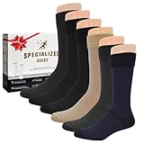 Diabetikersocken für Herren 9–12, super weich, extrem bequem, hochwertige Baumwolle, Herrensocken, Socken für Diabetiker, 6 Paar.