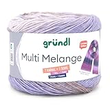 Gründl Wolle Multi Melange, ein Bobbel = ein Schal, Farbverlaufswolle, 200g 760m, Nadelstärke 4 bis 5 mm, mit Anleitung in der Banderole (1)