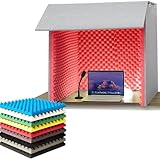 Tragbarer, schalldichter Raum – Faltbare Mikrofon-Isolationskabine Echo-Reduktion Aufnahmestudio-Box für den Heimgebrauch, Desktop-Schalldichtes Gehäuse für klare Audioqualität