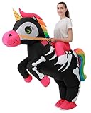 JASHKE Aufblasbares Kostüm Erwachsene Ride on Unicorn Blow Up Kostüme Aufblasbare Halloween Kostüme Erwachsene Party Karneval Verkleidung