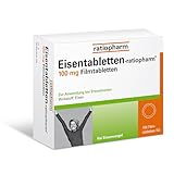 Eisentabletten-ratiopharm® 100 mg Filmtabletten: Eisenmangel ausgleichen und sich wieder fit und aktiv fühlen, 100 Filmtabletten