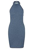 HUGO Damen Ninerva Neckholder-Kleid aus Baumwoll-Mix mit geometrischem Print Gemustert XS