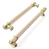 FURNIWARE 10 Stück Schrankgriffe Gold, Schranktürgriffe 192mm Lochabstand, Farbig geblockte Möbelgriffe, Griffe mit Linienmuster, Türgriffe für Küchenschränke, Schränke, Schubladen, Kleiderschrank