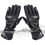 Winterhandschuhe für Herren, winddicht, taktil und rutschfest, ergonomisch, warm, für Touchscreen, für Herren, kaltes Wetter, Motorrad, Fahrrad, Outdoor, Radfahren