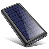 Trswyop Solar Powerbank 26800mAh,[2024 Intelligenter Steuerungs-IC] 2 USB Aufladen mit 4 LED-Anzeigen Externer Akku Ideal für Camping Outdoor Kompatibel mit iPhone 15/14/13 Pro Max,Samsung,Huawei etc.