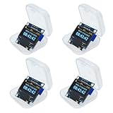 4 Stück 0,96 Zoll 128 x 64 Pixel OLED LCD Display,1315 Chip Antrieb, IIC Schnittstelle I2C Bildschirm Anzeigemodul, Kompatibel mit Arduino (Gelb und Blau)
