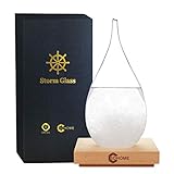 3DHOME Sturmglas, Mode Kreative Wassertropfen Glas Barometer, Wettervorhersage Flasche, Wetterstation,Verwendet für Heim- und Büro-Desktop-Dekoration, Weihnachtsgeschenke, Geburtstagsgeschenke