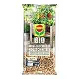 COMPO BIO Holzschnitzel zur Befüllung von Mini-Hochbeeten oder als Drainageschicht in Pflanzgefäßen, Entrindetes Nadelholz, 16 L