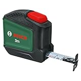 Bosch Maßband 3m (Autolock; 19mm breites Band, nylonbeschichtet, genaues 3-Meter-Maßband mit Zweirichtungshaken und Metall-Gürtelclip)