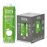 beckers bester Naturtrüber Apfel - 6er Pack - Apfelsaft - 100% natürlicher Direktsaft - Co2-neutral hergestellt - Vegan - Ohne Zuckerzusatz - Ohne Gentechnik - Laktosefrei - (6 x 1000 ml)