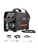 VEVOR Pro MIG-Schweißgerät, 200 Ampere Pluse MIG-Welder, 5-in-1 Synergie-Schweißer MIG Pluse, gasloses MIG, Gas-MIG, MMA und Lift WIG, mit IGBT-Wechselrichtertechnologie und LCD-Bildschirmanzeige