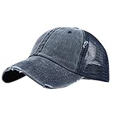 Generico Trucker Unisex Baseballmützen mit Pferdevisier Unisex 8er Jahre Cap, Marina Military, One size