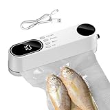 Mini-Vakuumiermaschine – schnurloses Verpackungswerkzeug für Lebensmittelbeutel, kompaktes Vakuumiergerät für Lebensmittel, für Schlafsaal, Hotel, Restaurant, Wohnung, Unternehmen, Mietküche