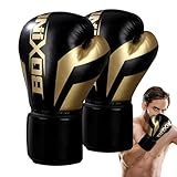 Professionelle Boxhandschuhe – belüftete Handfläche, Leder, schwere Boxhandschuhe, verstellbare Handgelenkschlaufen, strapazierfähiger PU-Schaumstoff, 8 Unzen, 10 Unzen für Damen und Herren, ideal zum