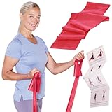 TheraBand Original Fitnessband – 2,5m Resistance Band für Ganzkörpertraining, Kraft & Flexibilität – Ideal für Physiotherapie, Fitness & Sport (Rot)