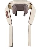Elektrisches Nackenmassagegerät für Entspannung und Schmerzlinderung – 3 Intensitätsstufen, ergonomisches Design, ideal für Zuhause (Mittellanges Braun)