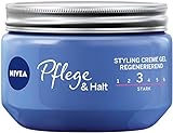 NIVEA 1er Pack Haar-Gel, Styling Creme Gel, Starker Halt, 1 x 150 ml Tiegel, Pflege & Halt, 86878_1