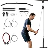 SPORTNOW Fitness Latzug Gym Fitnesssgeräte Kabelzug Pulley System Arm Krafttraining Latzugmaschine für LAT Pull Down, Bizeps Curl, Zuhause Home Gym