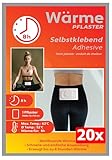 M&H-24 Wärme Pflaster für Rücken, Schulter und Nacken - 20er Pack Selbstklebende Wärmekissen, Rückenwärmer, Bodywärmer und Körperwärmer 8h