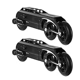 2 Schwarz Elektrisches Skateboard-Rad, Elektrisches Rollschuh-Rad Ferngesteuerte Skateboard Skate-Räder Tragfähigkeit 80kg, für Partys Discos Geburtstagsfeiern 43 * 12cm