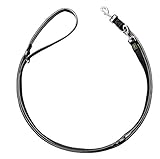 HUNTER Neopren Verstellbare Führleine für Hunde, Nylon, Neopren gepolstert, für Sport und Freizeit, 1,5/200 cm, schwarz/grau