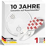 Rauchmelder mit Magnethalterung - Rauchmelder ohne Bohren und Schrauben mit 10 Jahre Garantie - Rauchmelder Magnethalter mit extra starken Klebepads
