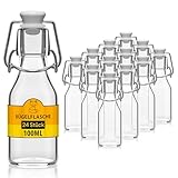 Glasflasche 100ml Glasflaschen zum befüllen Einmachgläser Bügelverschluss leere Flaschen zum befüllen Bügelflaschen Schnapsflaschen Glass bottle Likörflaschen Saftflaschen