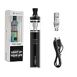 VAPTIO Tyro Nano Kit Elektronische Zigarette 900mAh Akku 30W All in One Vape Pen mit 2.0ml Tank,kein E-Liquid kein Nikotin(Schwarz)